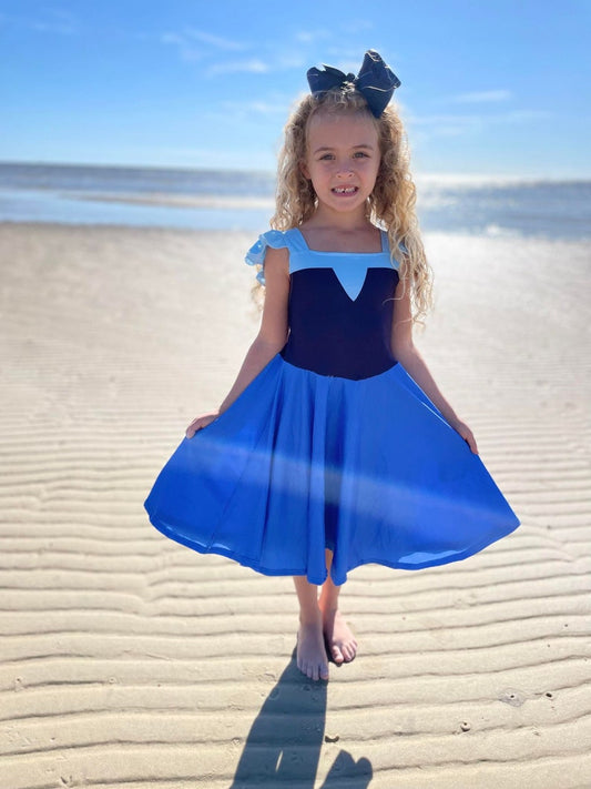 Kiss the Girl Mermaid Twirly Soft Dress, Princess Dress,costume